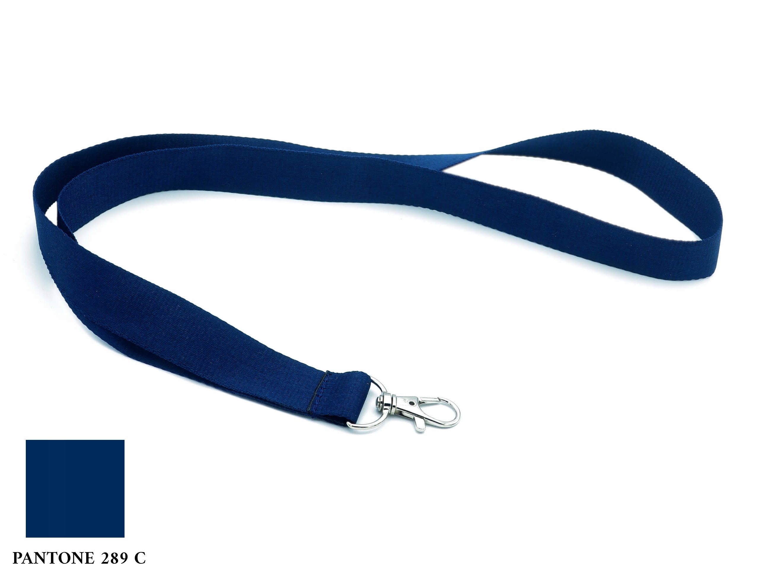 Smycz do identyfikatora 90cm karabińczyk granatowa Producent inny