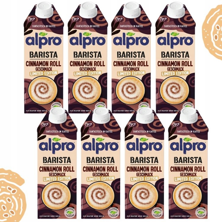 Zestaw Napój roślinny Alpro Barista Cinnamon Roll Cynamonka 8x750ml
