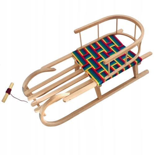 Sanki Drewniane Baranie Rogi Z Oparciem I Siedziskiem