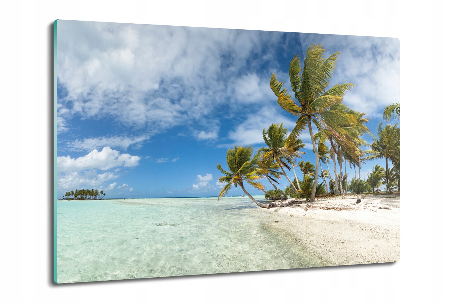

szklana deska kuchenna Panorama plaża palmy 80x52
