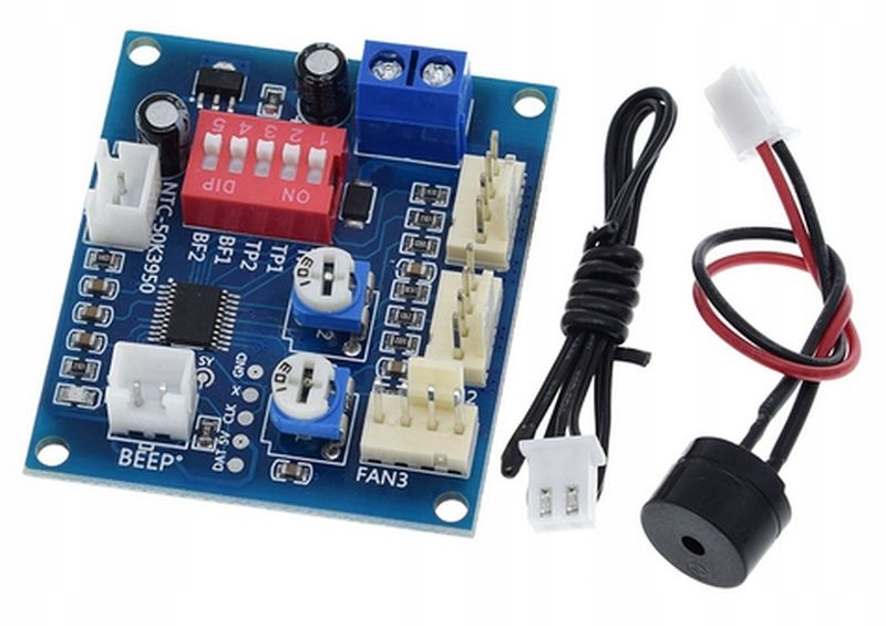 REGULATOR OBROTÓW WENTYLATORA - SILNIKA DC 12V 3-KANAŁOWY