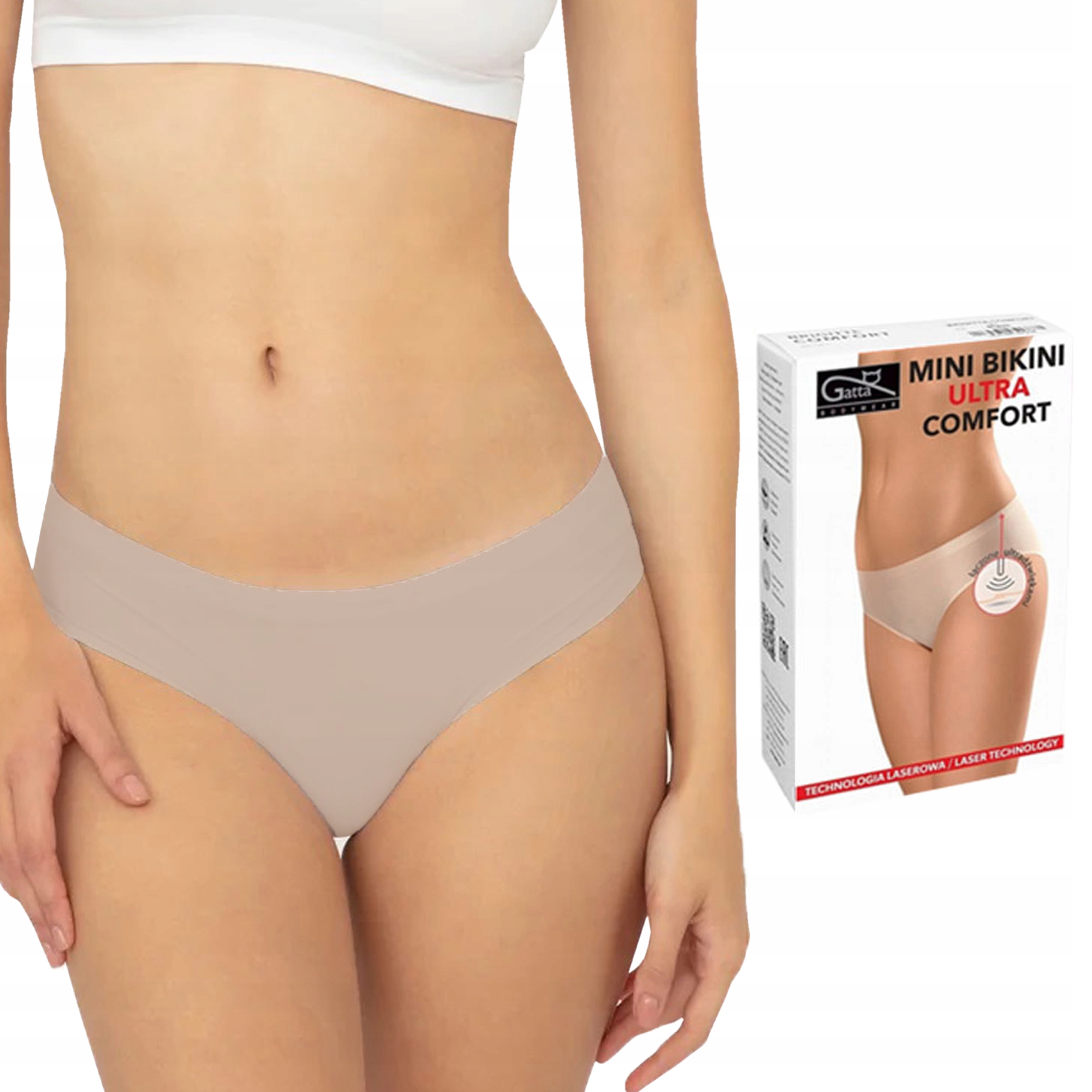 GATTA MINI BIKINI COMFORT, bezszwowe, BEŻOWE, S