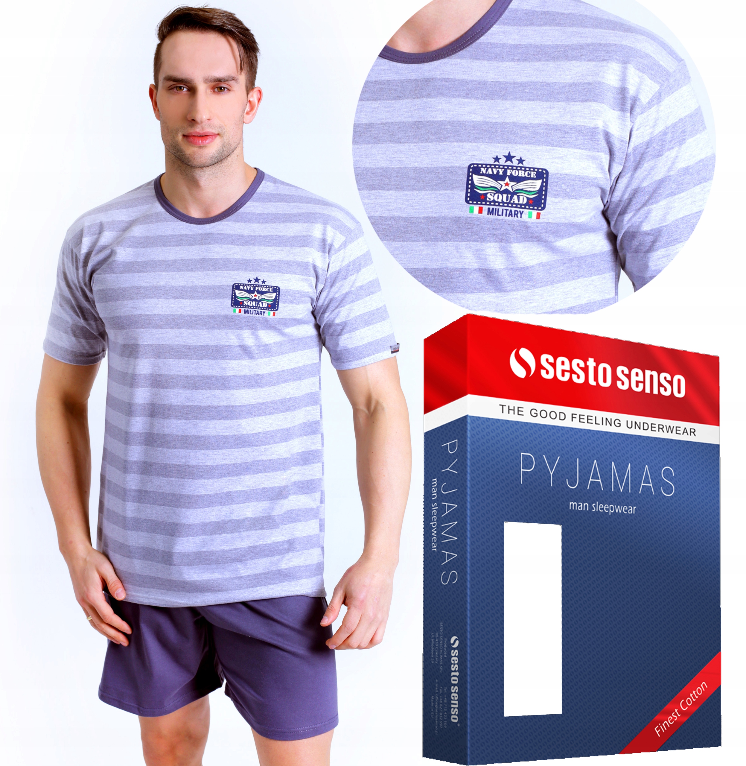 

Elegancka Piżama Męska firmy Sesto Senso rozm XXL
