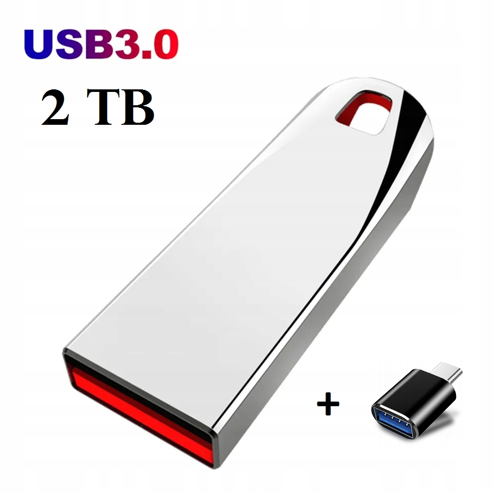 

Pendrive 2TB Silver Usb 3.0 Metalowy Adapter Usb C