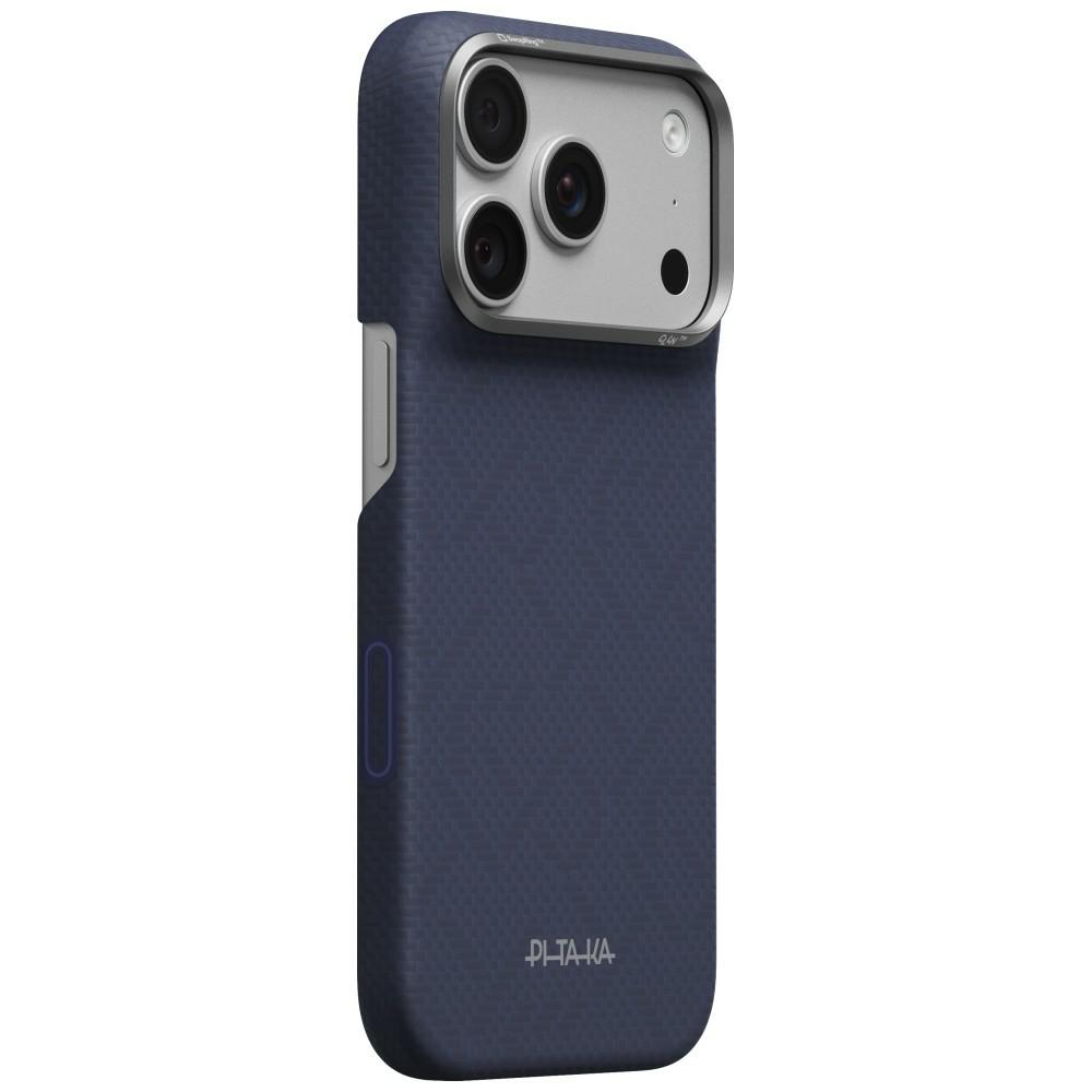 Puzdro Pitaka Edge Case Weaving-Sapphire pre iPhone 18 Pro 17 Pro modré