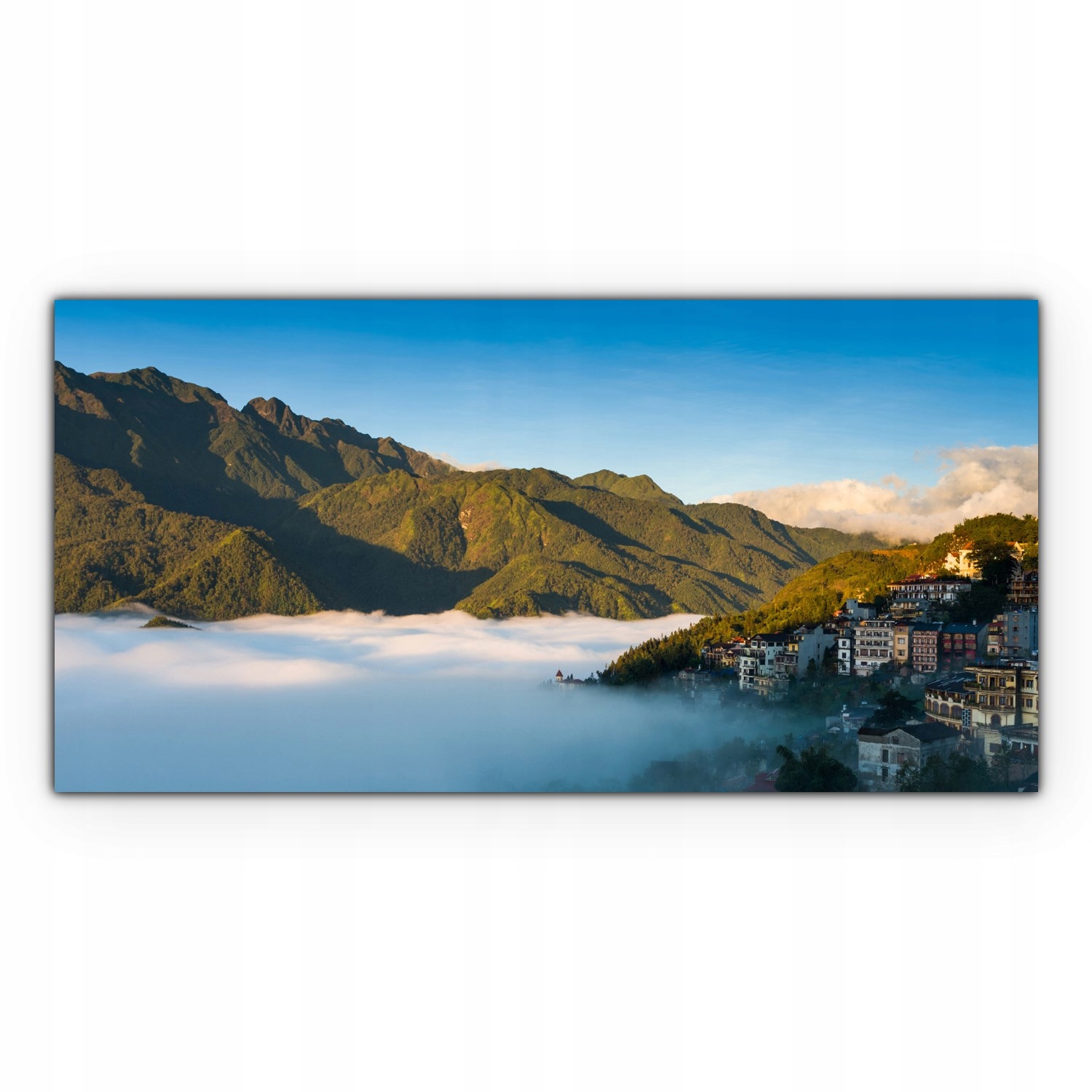 

Canvas na ramie na ścianę 140x70 Mgła Miasto Góry