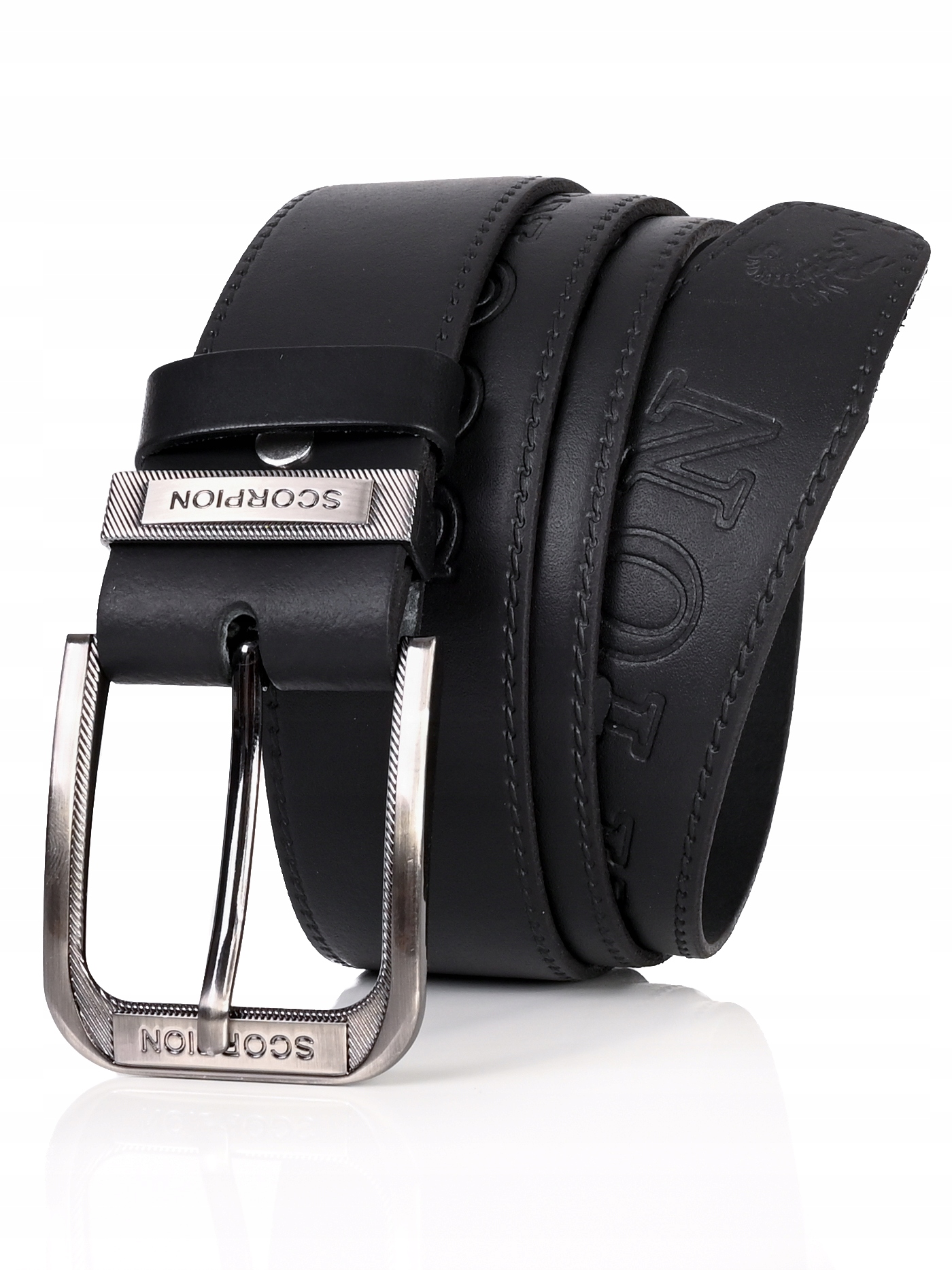 

Marconi Skórzany Pasek Scorpion I 4cm Jeans Czarny