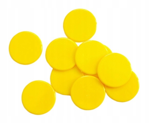

Żetony 22x1,7 mm żółte 10 szt. liczniki