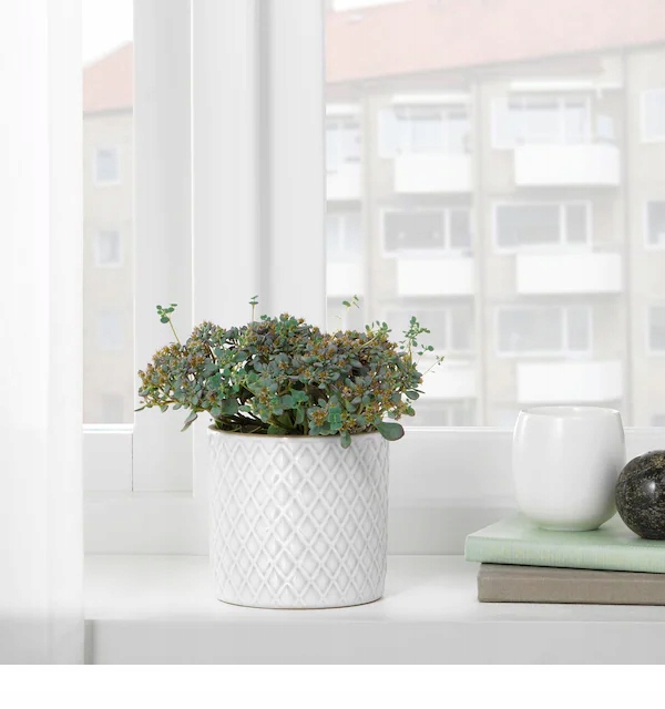 IKEA CHIAFRON Osłonka doniczki biały 9 cm Marka Ikea