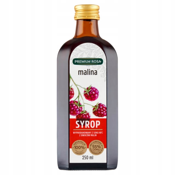 Levně Premium Rosa Malinový sirup se sníženým obsahem cukru