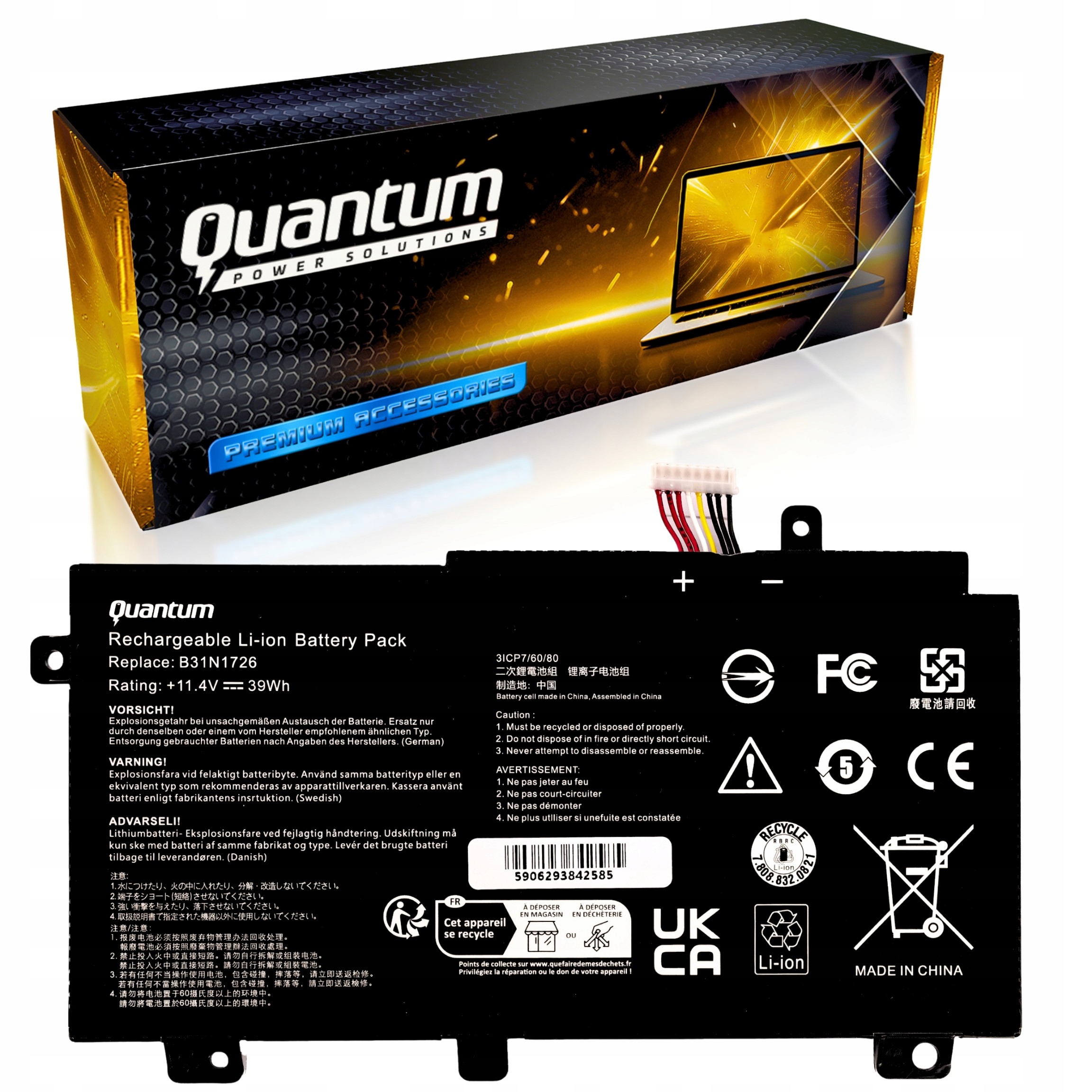 Baterie B31N1726 Asus Tuf Gaming FX505 FX505DY F15 FX506 A15 FA506 3400 mAh