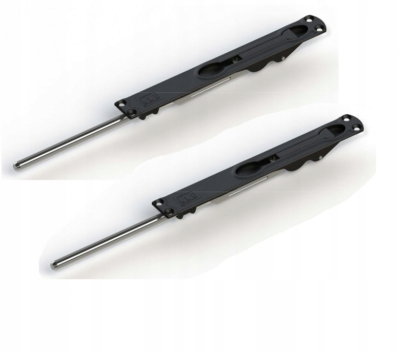 Wala Rygiel drzwiowy wpuszczany Wl czarny struktura (zestaw 2szt)