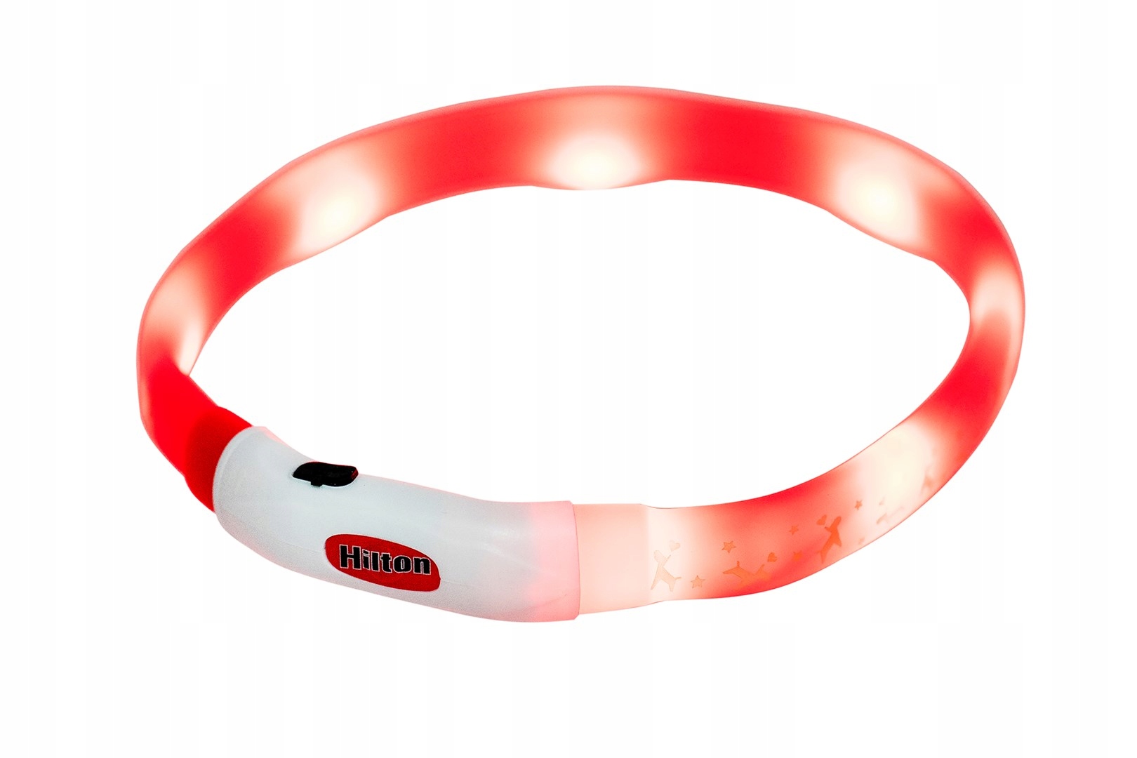 Levně Hilton Led Silikonový obojek 1,4x0,8x40cm s Usb pro psa