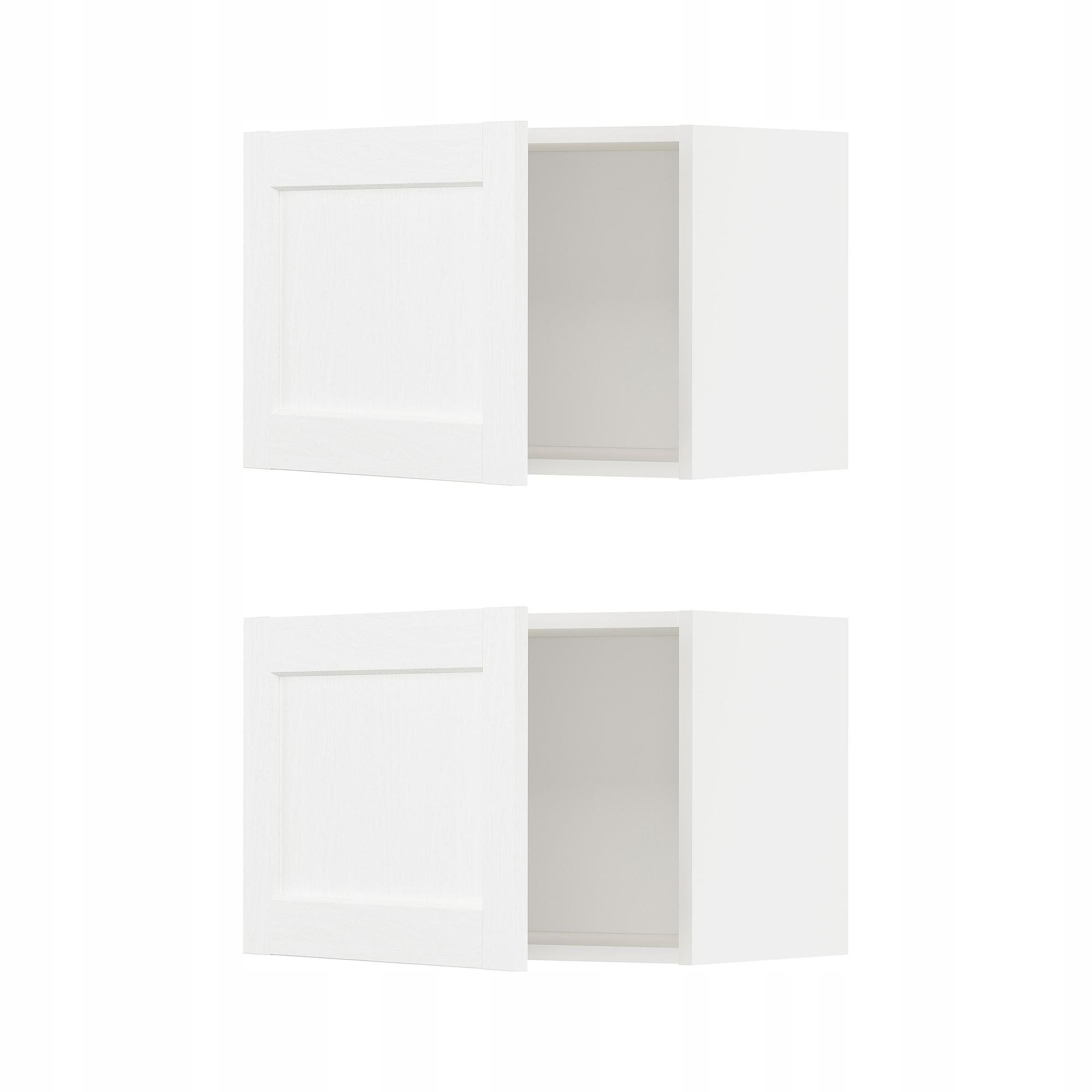 2 szt. Metod Szafka ścienna biały Enköping/biały imitacja drewna 60x40
