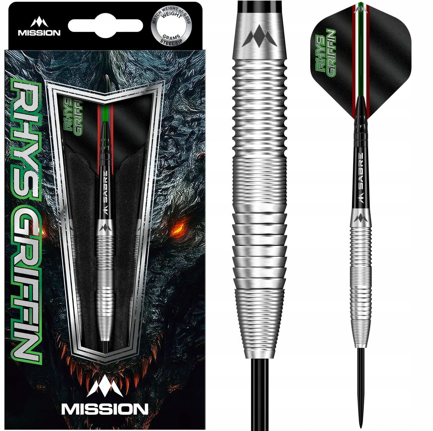 Lotki Rzutki Dart Mission Rhys Griffin 95% Wolfram 24g