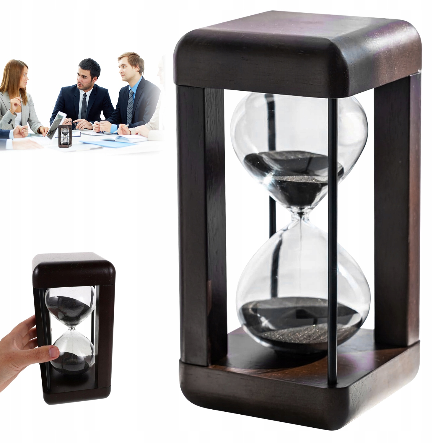Dřevěný Časovač Přesýpací Hodiny 60 Minut, Dekorace Obývacího Pokoje A Ložnice, Praktický