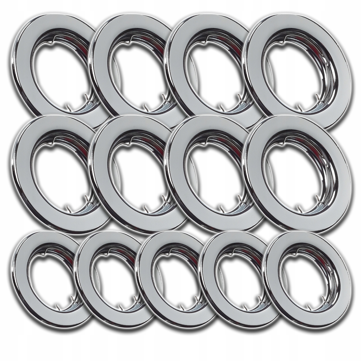 13 x Hliníkové Stropní Svítidlo Podomítkové Očko Na Strop Chrom