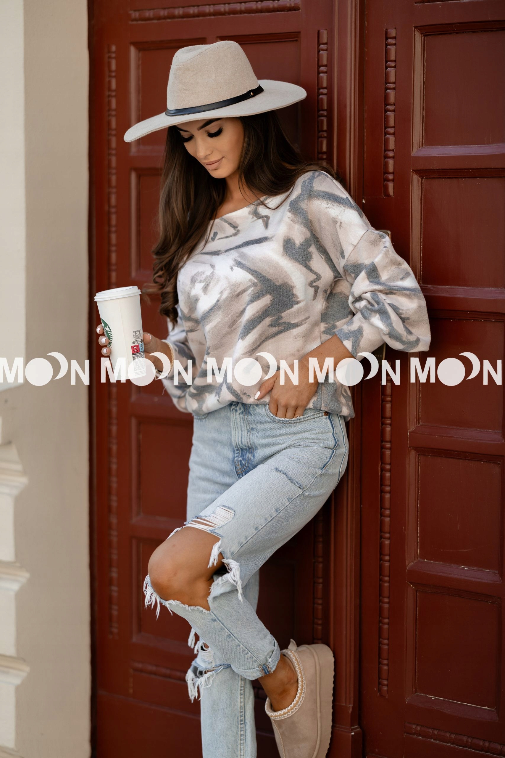 Dámský svetr Moon [Velikost L, barva Cappuccino]