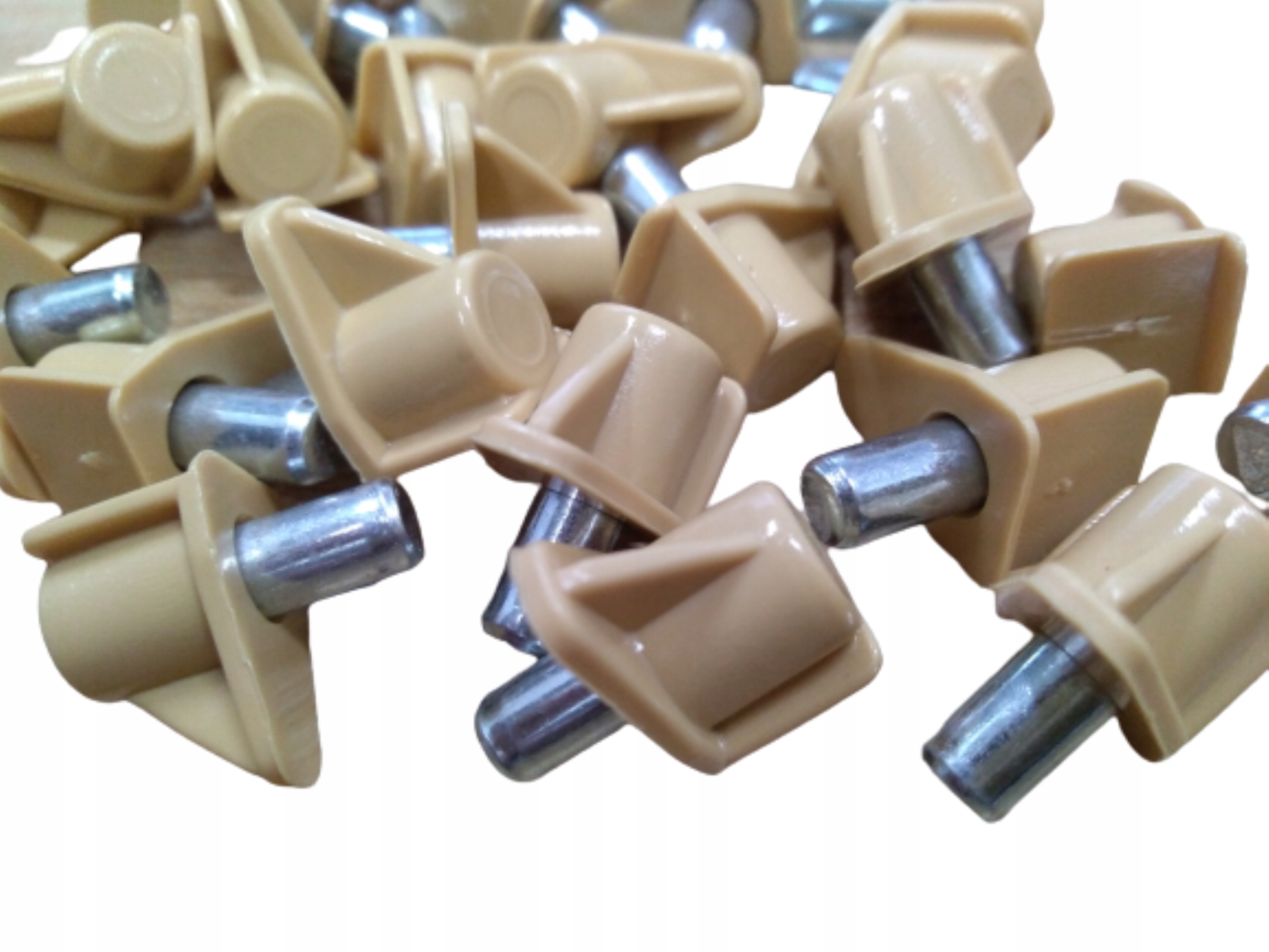 

Podpórka półki ze stalowym sztyftem beż 100 szt