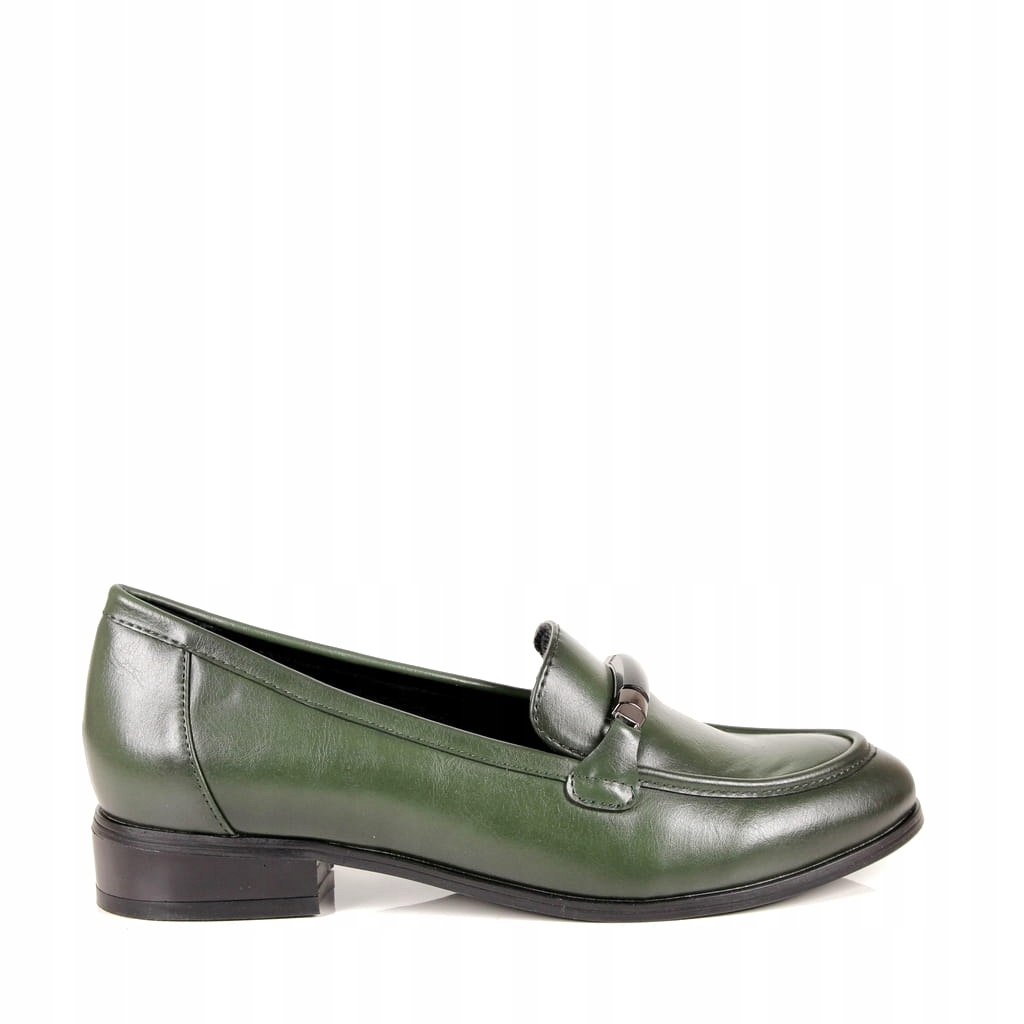 DAMSKIE MOKASYNY PÓŁBUTY POTOCKI BUTELKOWA ZIELEŃ Rozmiar 38