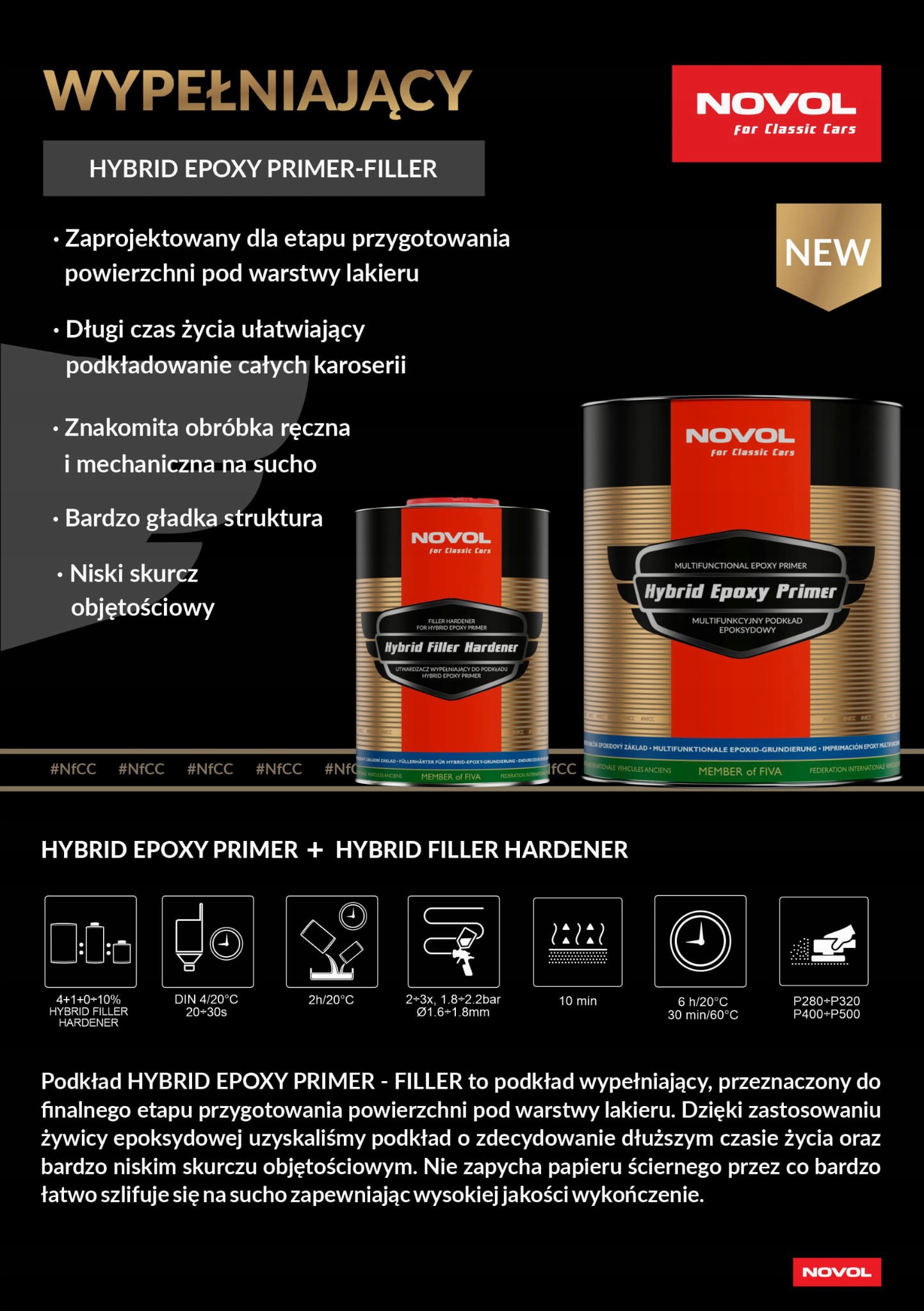 Novol For Classic Car - Hybrid Epoxy Primer 2,8L Producent Novol