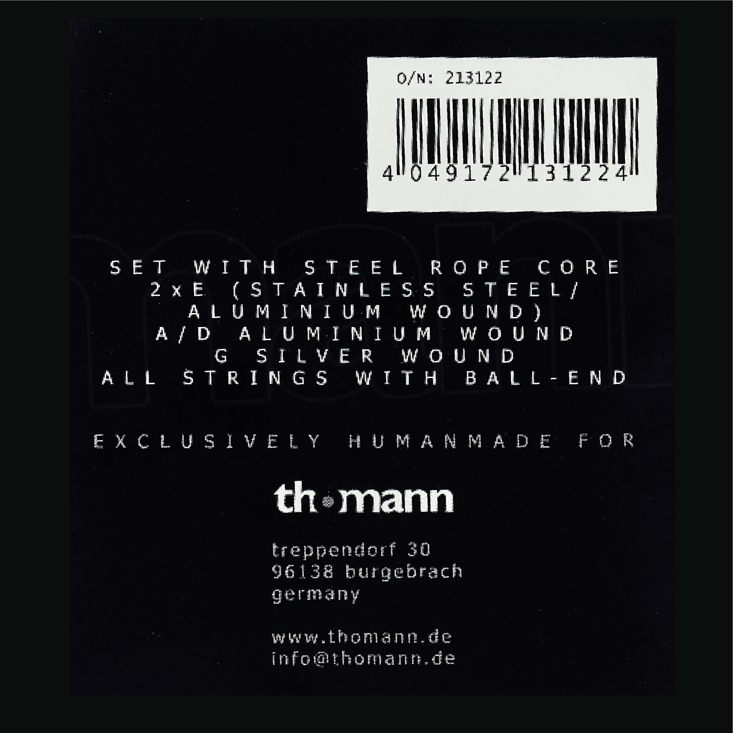 Stalowe struny do skrzypiec 4/4 Komplet Kod producenta 213122