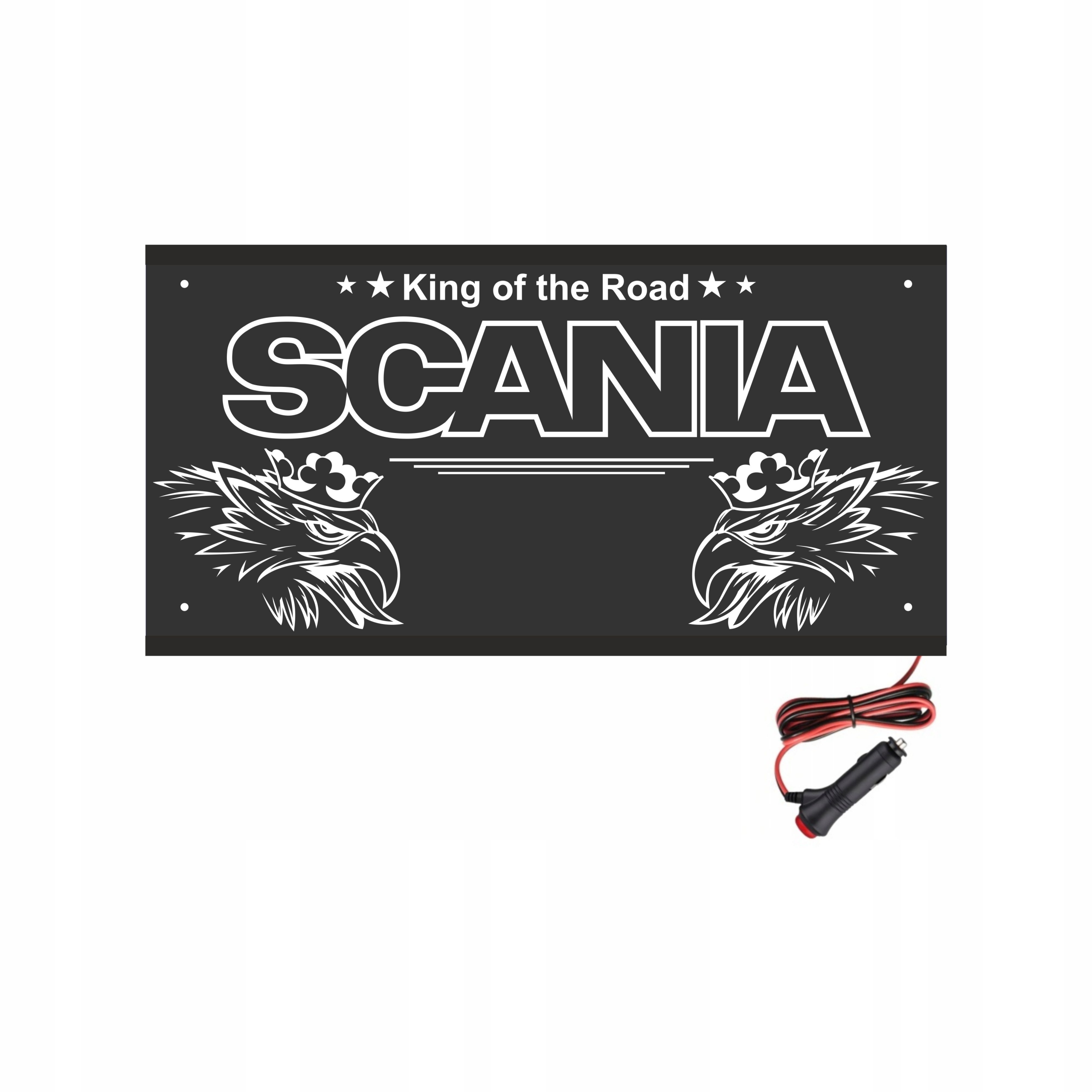 Tabuľa 60x30 na zadnú stranu nad posteľou s logom Scania 24V
