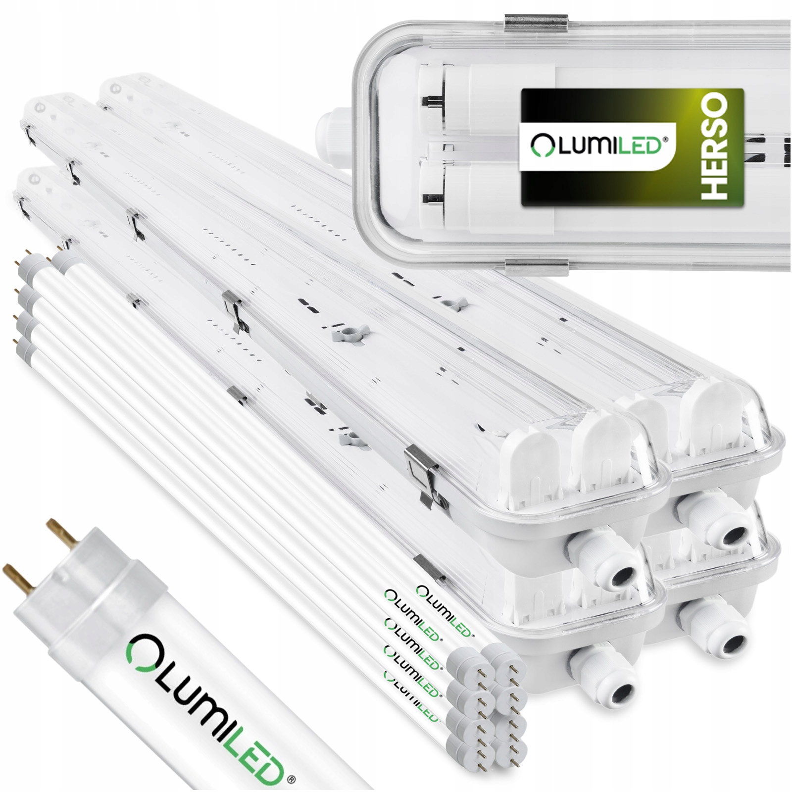 4x Hermetické svítidlo 120 cm Lampa G13 T8 do garáže, dílny, zářivka 36W