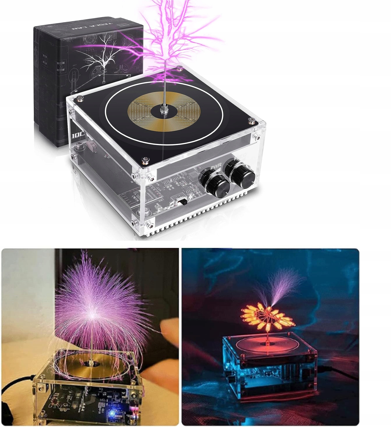 60Hz Muzyczna cewka Tesli Muzyczna cewka Palm Lightning