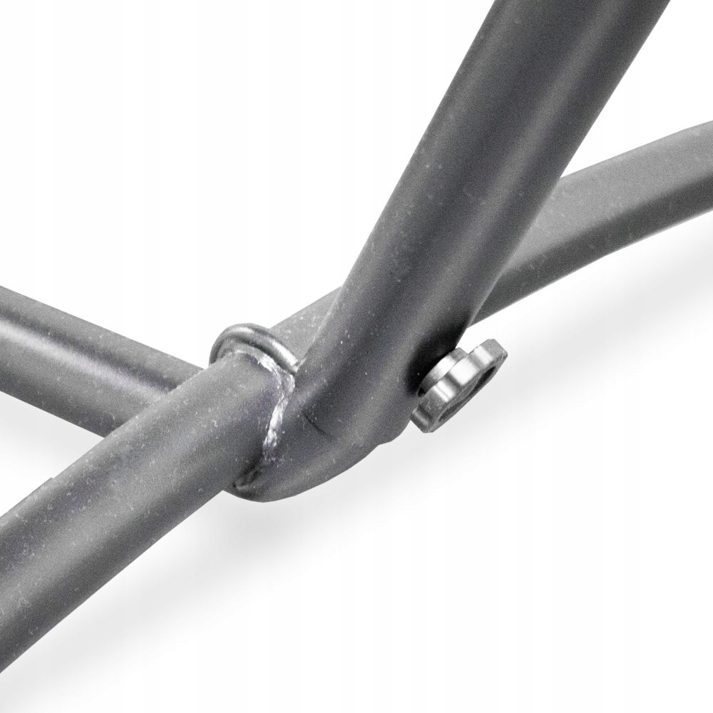 Antracytowy Hamak na stelażu ogrodowy zewnętrzny Szerokość materiału 140 cm