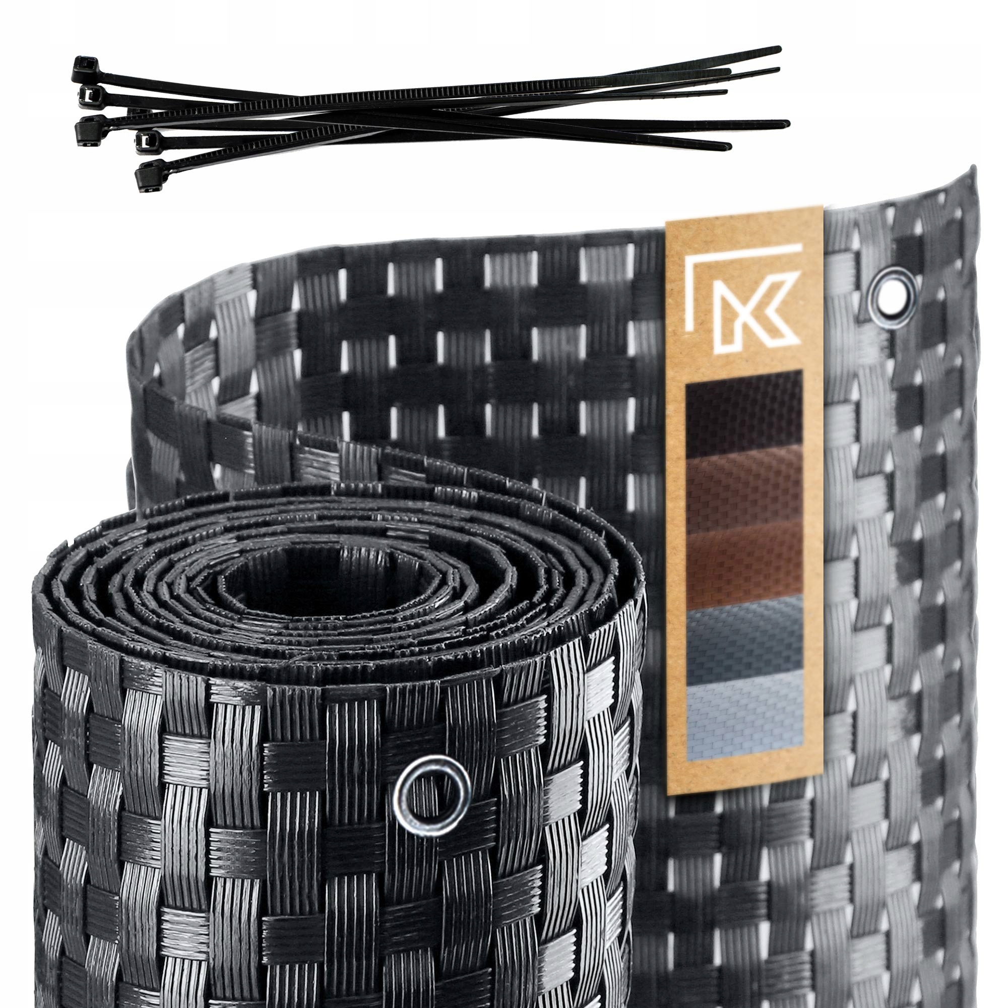 Osłona Balkonowa Technorattan 1x7m Antracyt Mata Na Balkon Taras Premium