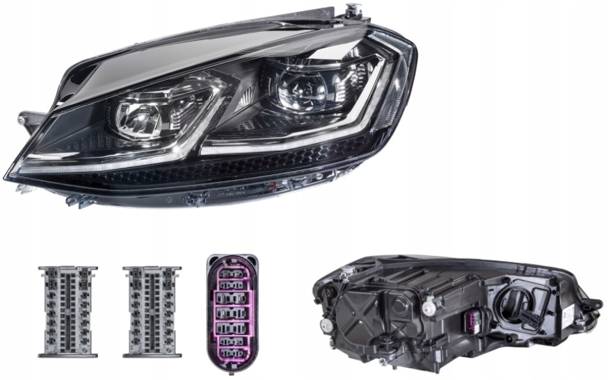 REFLEKTOR LAMPA LEWY VW GOLF VII 17- LED HELLA