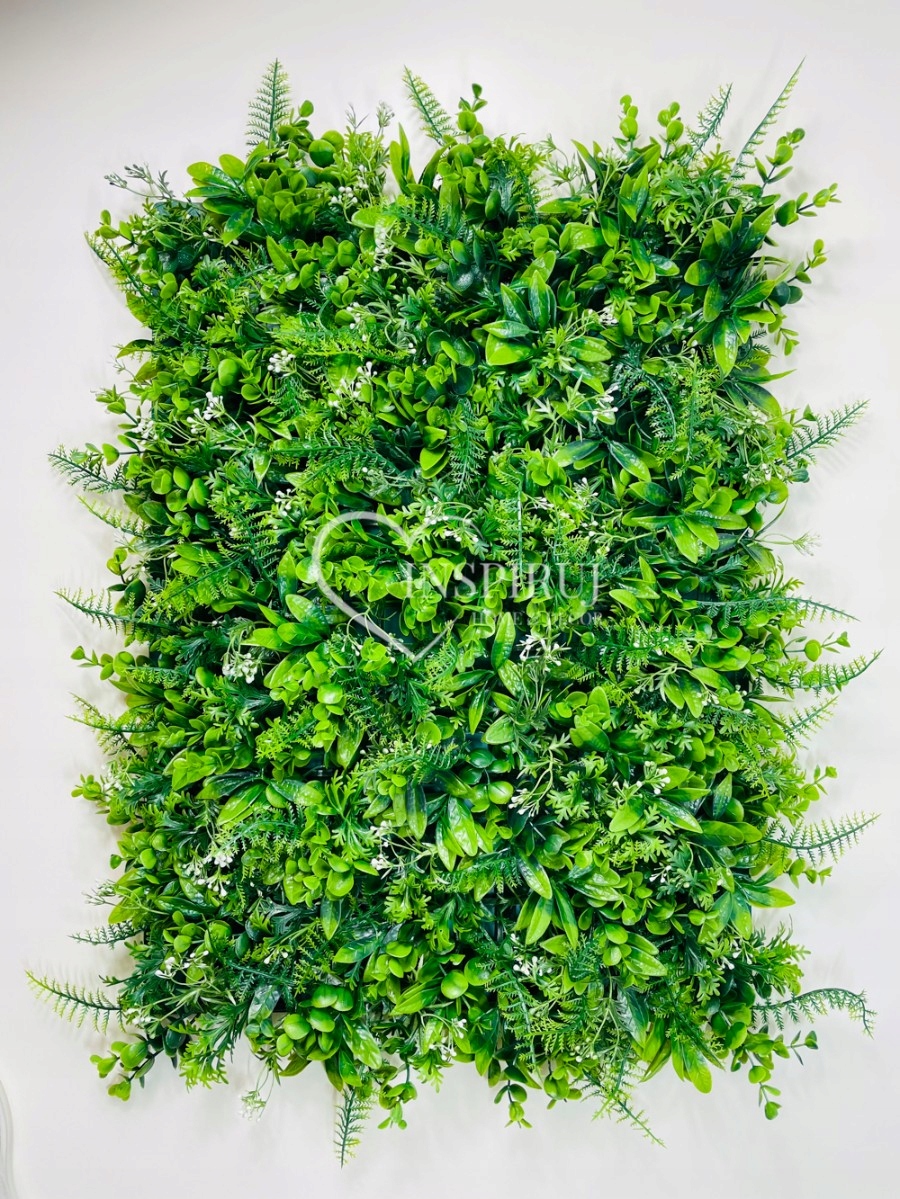 PANEL MATA NA ŚCIANĘ ZIELONA ŚCIANA Z ROŚLIN EUKALIPTUS PAPROĆ TUJ ŻYWOPŁOT Marka Inspiruj