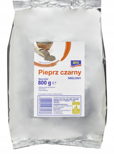 aro Pepř černý mletý 800 g Koření pro gastronomii Velké balení