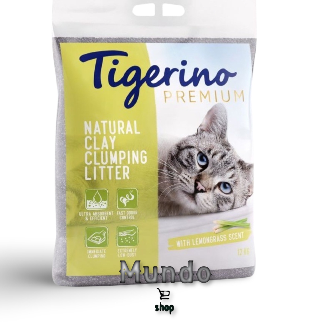 Tigerino Premium stelivo pro kočky vůně trávy citronová 12 l