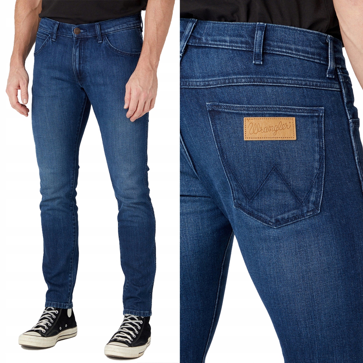 Wrangler Bryson skinny Blue Ring pánské džínové kalhoty s trubičkami W28 L34
