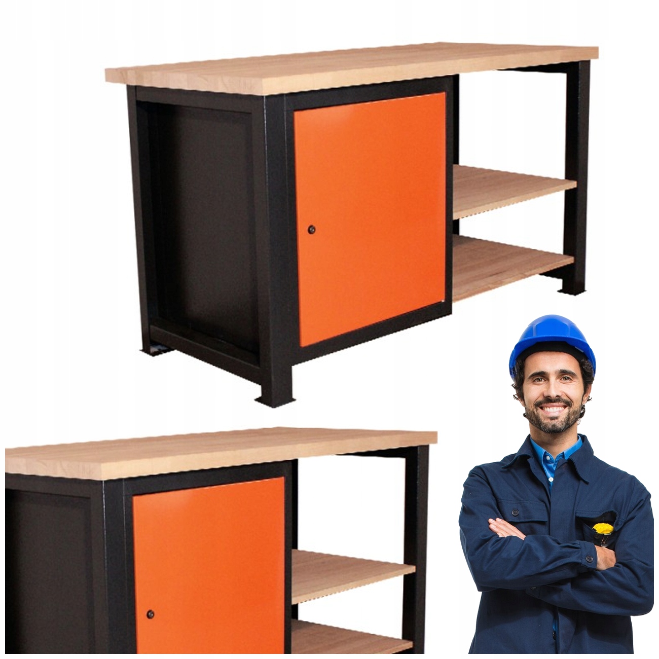 Průmyslový Garážový Pracovní Stůl Silný, Odolný 145X68X83 CM P-1413