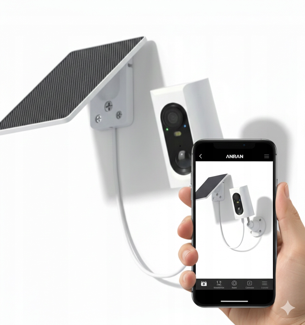 Venkovní Solární Kamera Na Sim Kartu 4G 3MP Anran App Vestavěná Sim karta