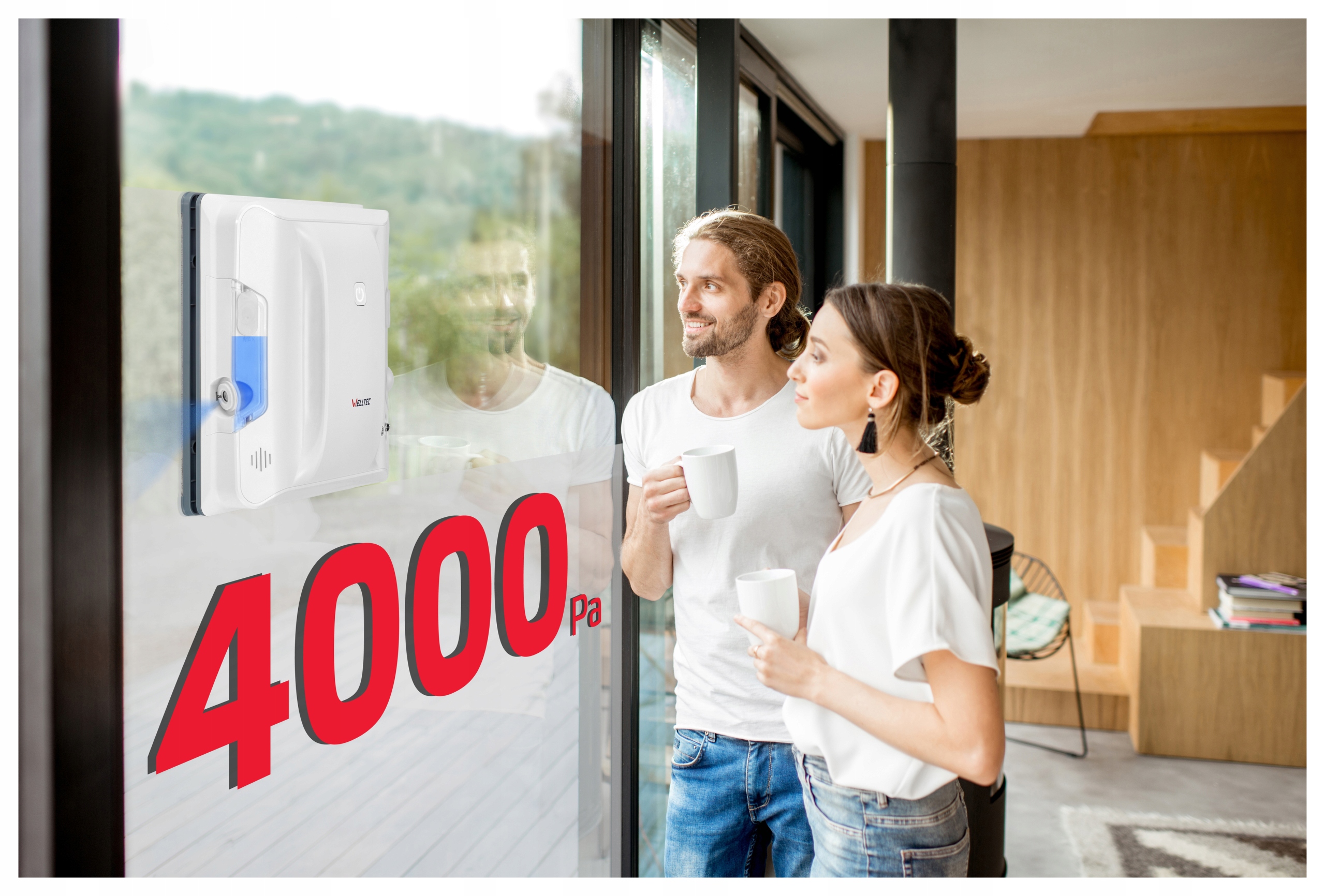 WELLTEC RX4 PRO - ЗАСІБ ДЛЯ МИЙКИ ВІКОН | 4000 Па | WiFi | ПУЛЬТ ДИСТАНЦІЙНОГО КЕРУВАННЯ + АКСЕСУАРИ Код виробника RX4 Pro White