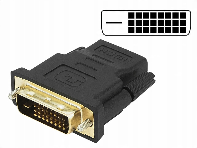 

Przejściówka DVI-D Duallink 24+1 Wtyk Hdmi Gniazdo