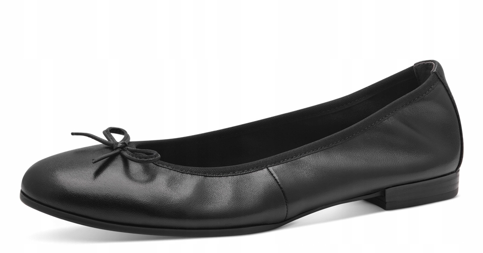 Tamaris 1-22116-41 vel.37 černé kožené baleríny Touch It