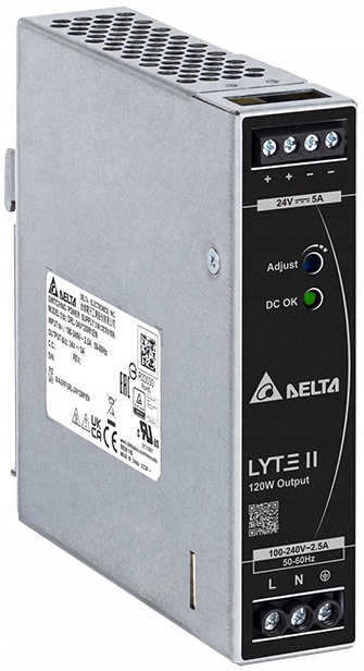 Zasilacz Napięciowy Impulsowy Na Szynę Din 120W 5A 24V Delta Electronics
