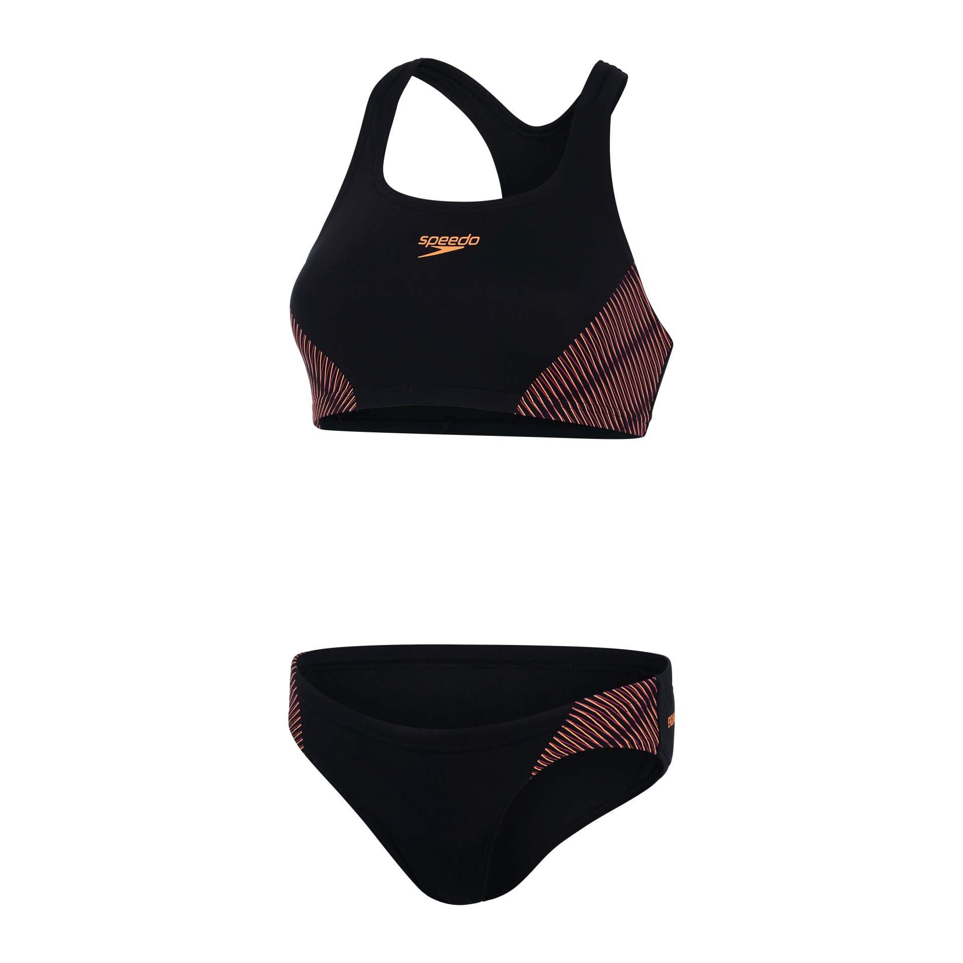 Speedo Plavecké Oblečení Dámské Plmt Rcbk Brf 2PC Af Black/magenta/papaya P