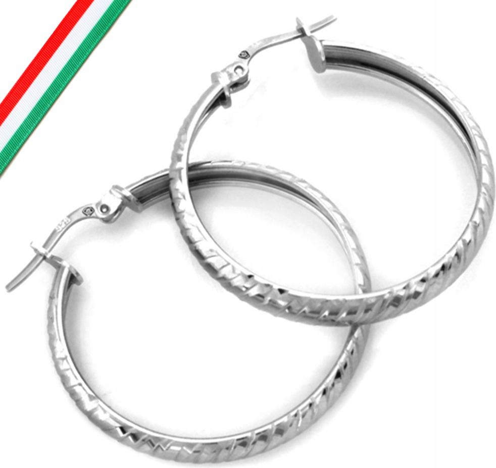 Stříbrné náušnice 925, široké vyřezávané kruhy, elegantní jako dárek, módní