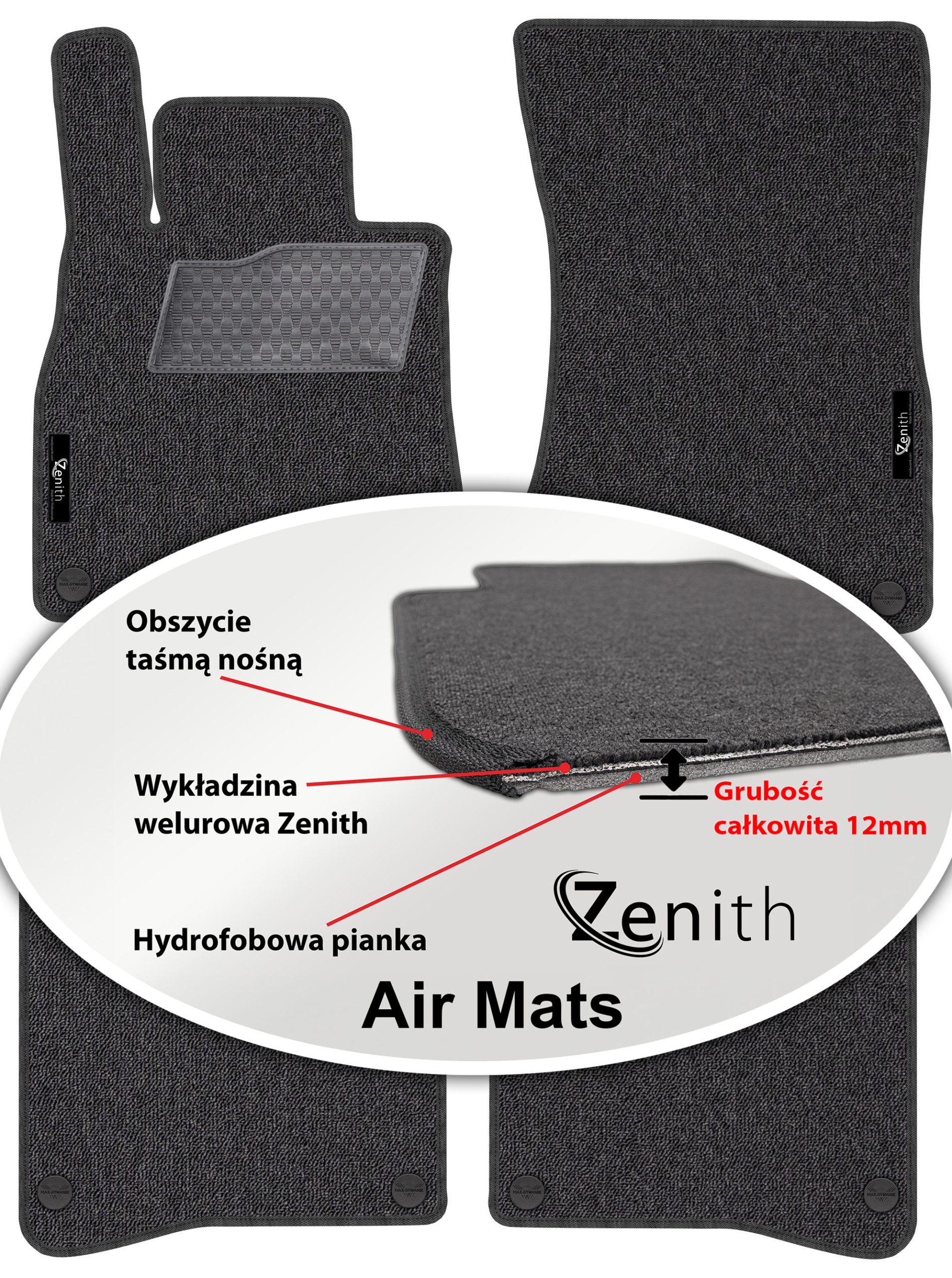 Mercedes S-Class X222 Maybach Velurové koberce do auta Zenith Air Mats