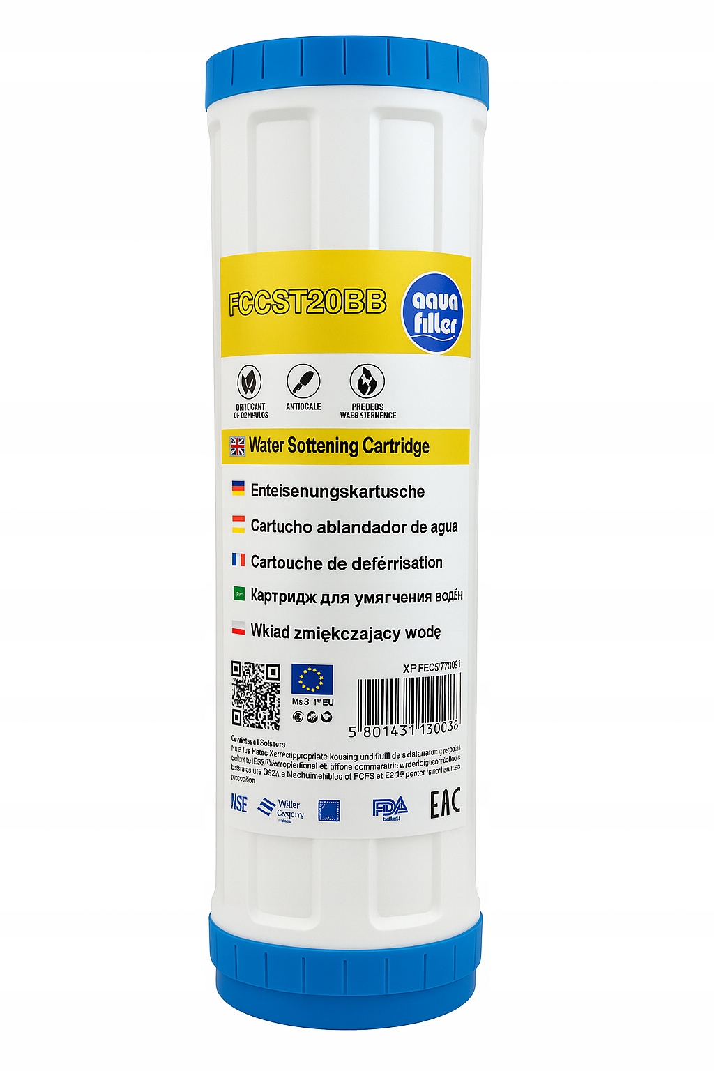 Wkład, filtr zmiękczający Aquafilter Big Blue FCCST20BB 20 cali odkręcany