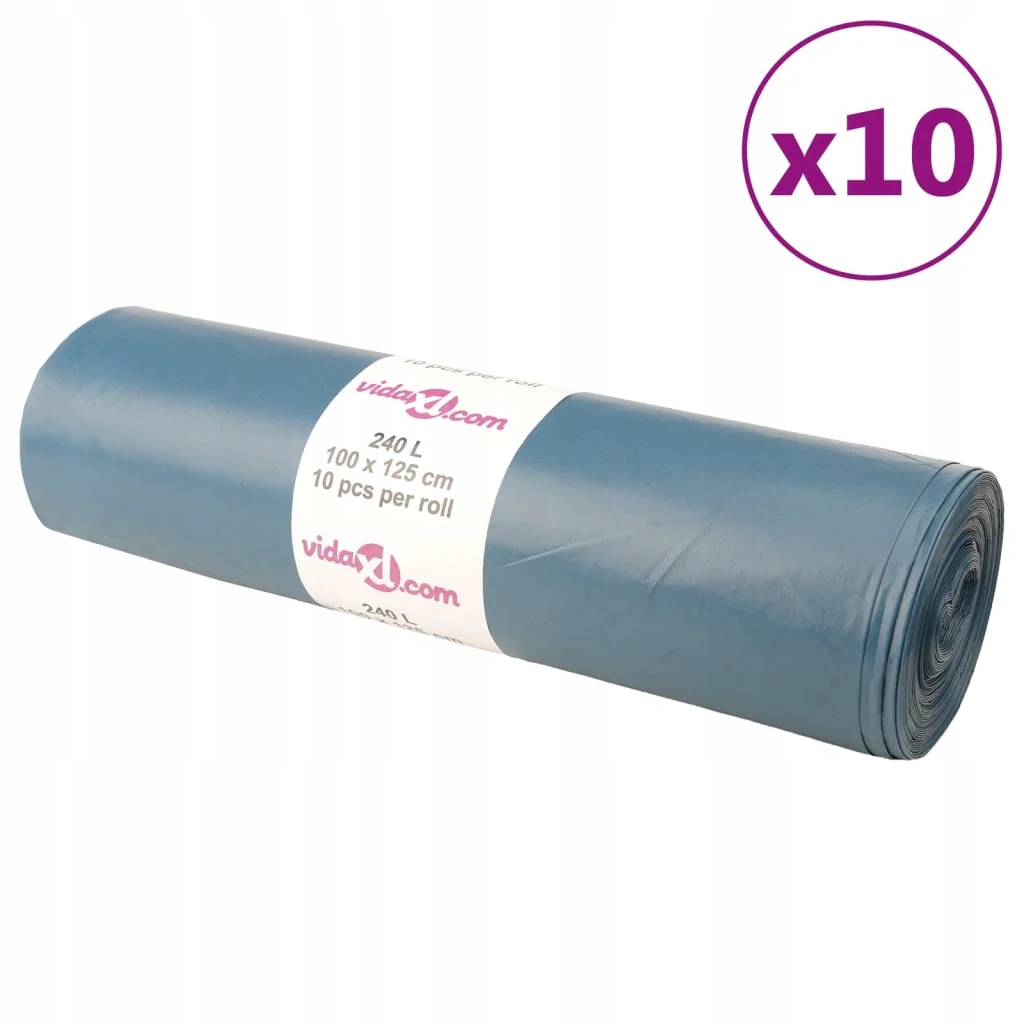 Fionshop 262775618 Pytle na odpadky 100 ks modré 240 l
