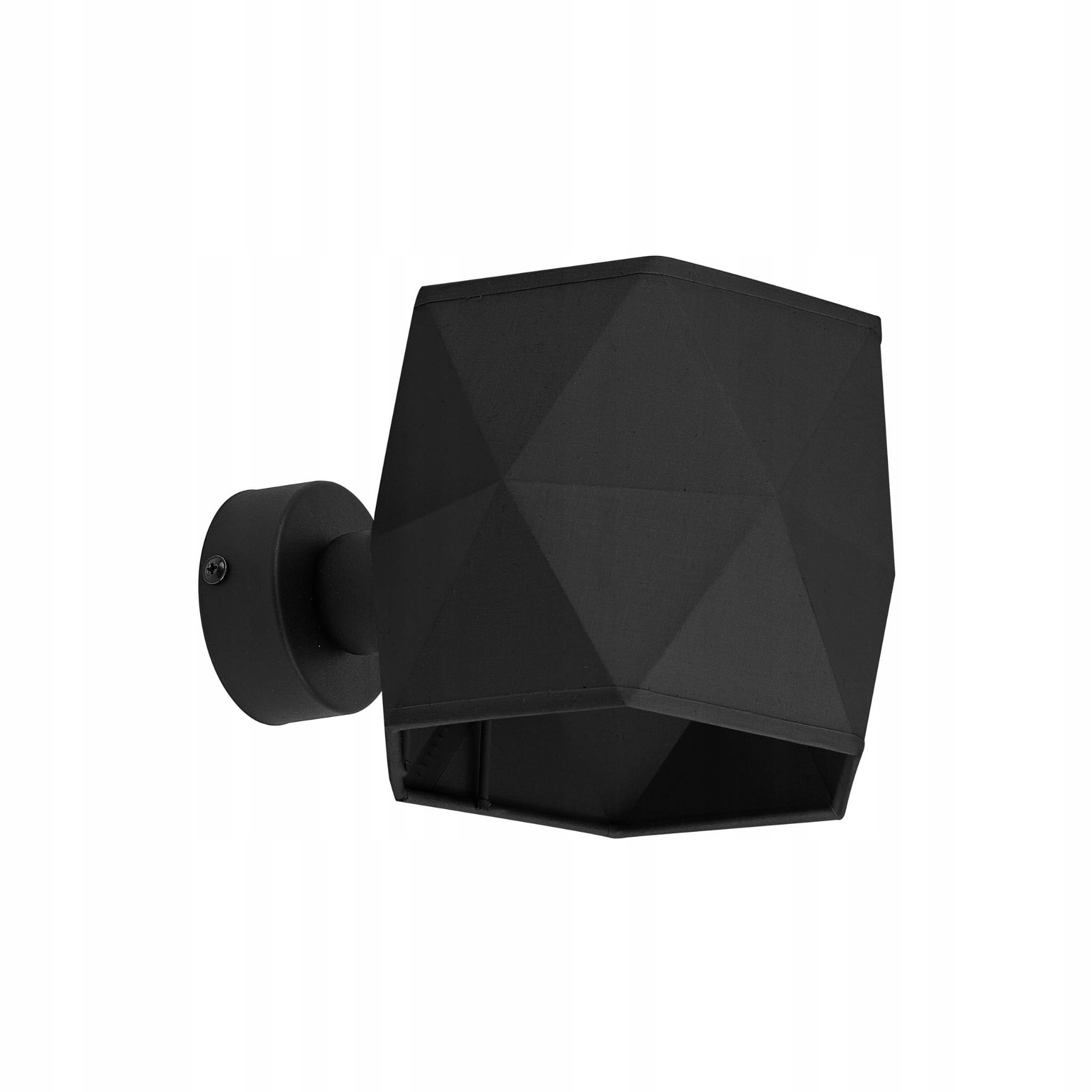 Nástěnné svítidlo Kantoor černé, geometrické stínidlo