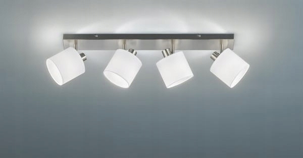 Stropní svítidlo lišta reflektory stříbrná bílá Rl