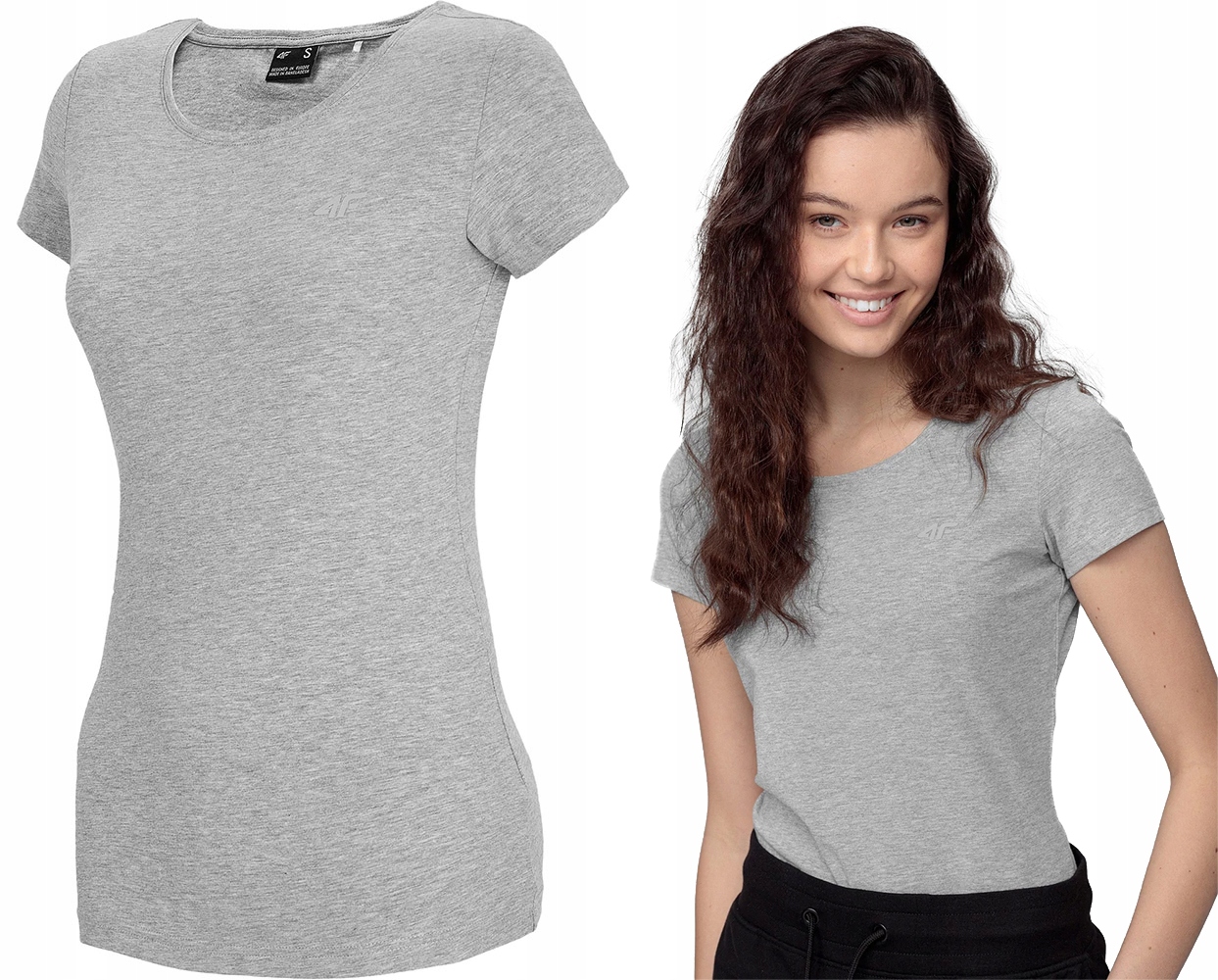 

4F Damska Koszulka Bawełna Lato T-shirt TSD001 Xs